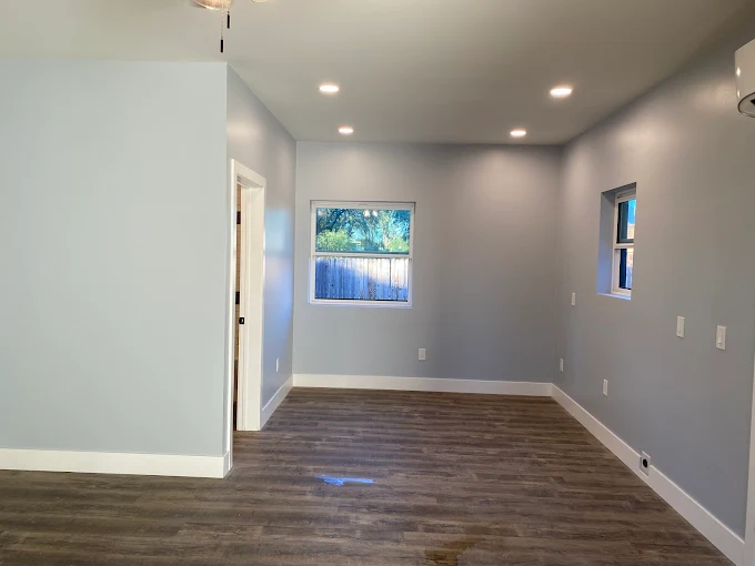 Freshly painted interior room